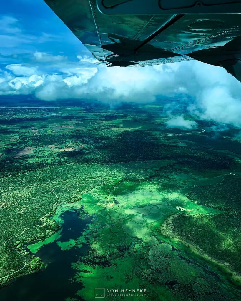 The view from the light aircraft on the way in to Phinda