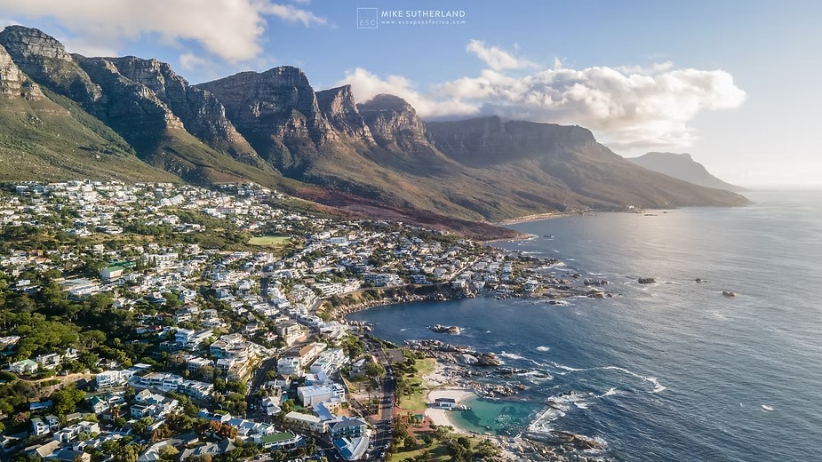 Camps Bay below the Twelve Apostles on Cape Town's Atlantic coast
