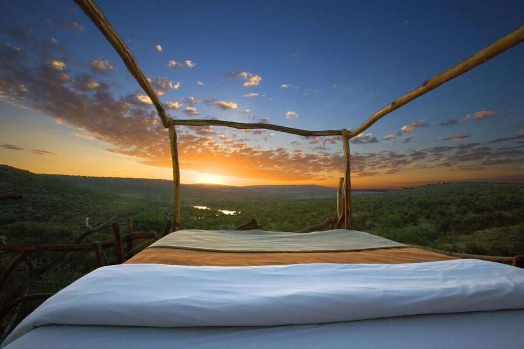 Waking up on an Elewana star bed with the valley opening out below